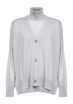Blanca Vita fine-knit cardigan and jumper set - Grey