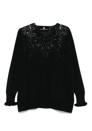 Ermanno Scervino lace-embellished top - Black