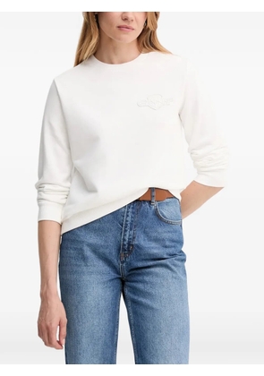 Gant Tonal Shield crew-neck sweatshirt - White