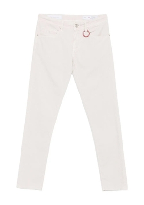 Sartoria Tramarossa ring-detail corduroy trousers - White