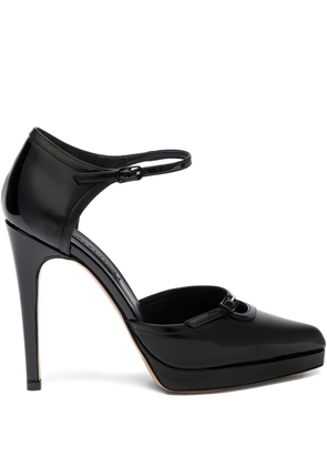 Casadei 100mm Michelle buckled platform pumps - Black