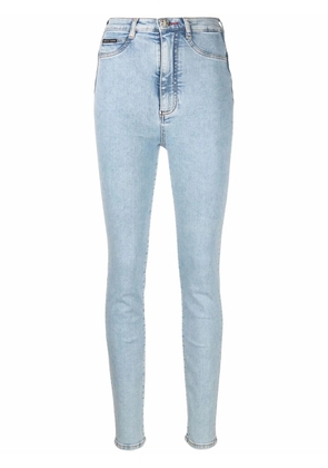Philipp Plein Iconic high-waist skinny jeans - Blue