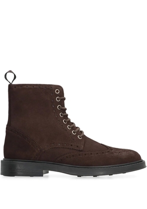 Bruno Magli brogued suede ankle boots - Brown