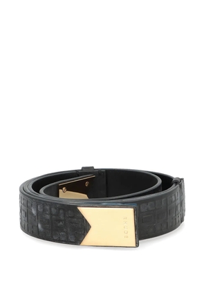 RHUDE Roadrunner leather belt - Black