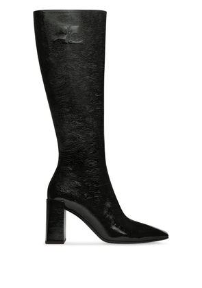 Courrèges block-heeled knee-high boots - Black