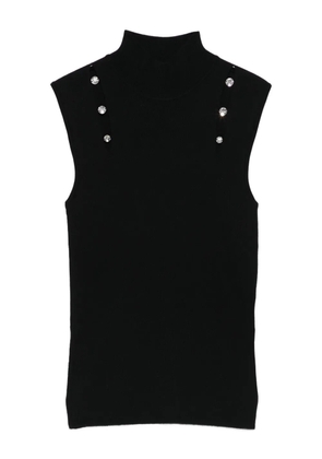 LIU JO high-neck crystal-embellished top - Black