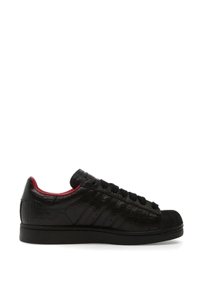 adidas Superstar II crocodile-effect sneakers - Black