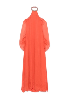 Amen silk chiffon maxi dress - Red