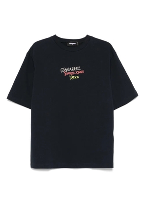 DSQUARED2 logo-embroidered T-shirt - Blue