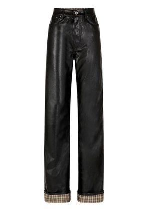 Rabanne faux-leather flared trousers - Black