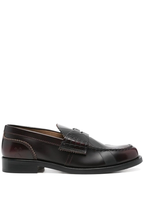 college leather loafers - Brown