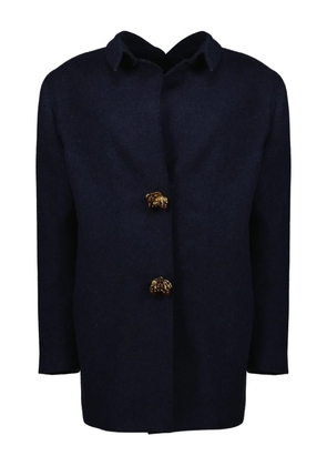 Prada Shetland jewel-button jacket - Blue