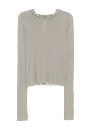 Rick Owens ribbed hoodie - Neutrals