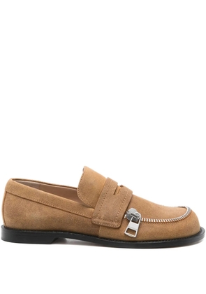 JW Anderson zip-detail penny loafers - Neutrals