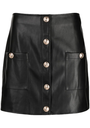 L'Agence patent A-line miniskirt - Black