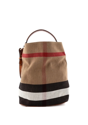 Burberry Pre-Owned Ashby Bag House Check Canvas Medium bucket bag - Brown