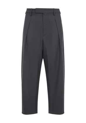 MORDECAI pleated side-stripe trousers - Grey