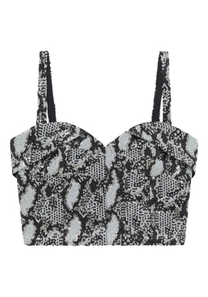 IRO snake-print corset top - Black