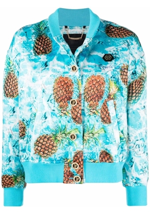 Philipp Plein Pineapple Skies bomber jacket - Blue