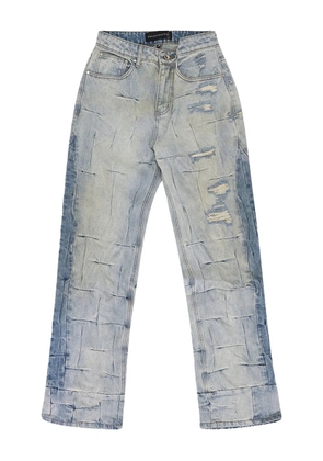 Who Decides War gathered straight-fit jeans - Blue