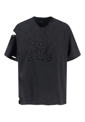 Balenciaga destroyed logo T-shirt - Black