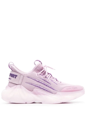 Plein Sport logo-patch lace-up sneakers - Purple