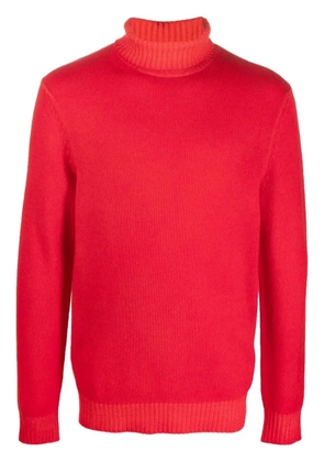 Malo fine-knit rollneck jumper - Red