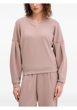 BOSS Scuba V-neck sweatshirt - Brown