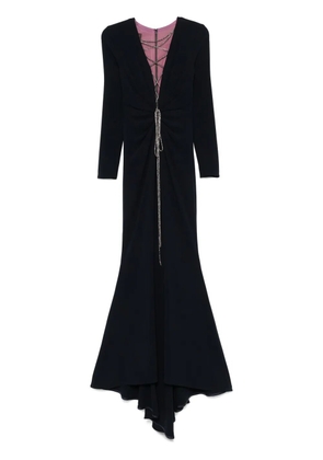 Talbot Runhof V-neck gown - Blue