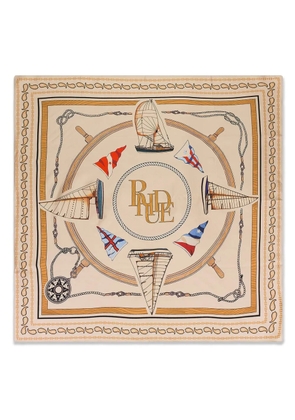 RHUDE printed scarf - Neutrals