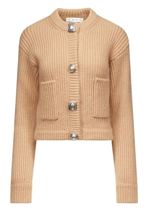 AREA gemstone button knit cardigan - Neutrals