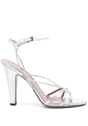 Paris Texas 110mm leather sandals - Silver