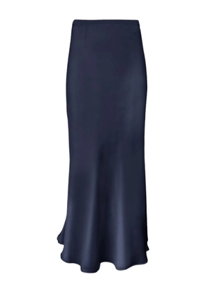 Gold Hawk bias-cut midi skirt - Blue