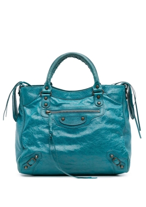 Balenciaga Pre-Owned 2012 Lambskin Motocross Classic Velo satchel - Blue