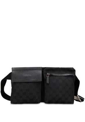 Gucci Pre-Owned 2000-2015 GG Canvas Double Pocket belt bag - Black