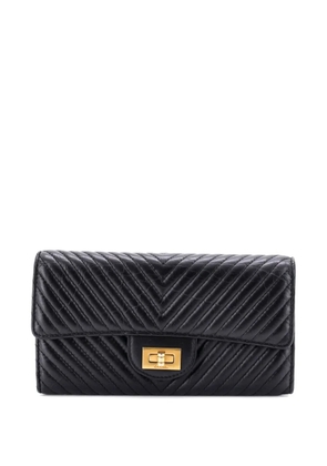 CHANEL Pre-Owned Reissue Flap Wallet Chevron Aged Calfskin Long small wallets - Black
