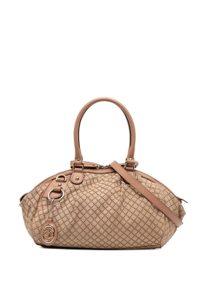 Gucci Pre-Owned 2016-2025 Diamante Canvas Sukey satchel - Brown