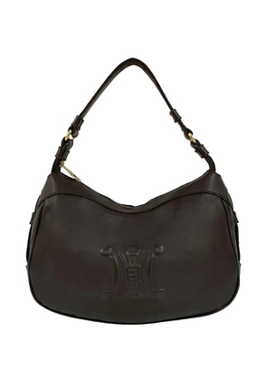 Celine Pre-Owned 2025 Leather Triomphe Blason shoulder bag - Brown