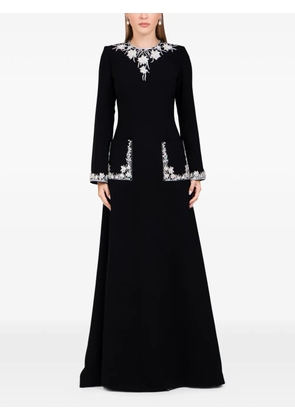 Dina Melwani long-sleeves maxi dress - Black