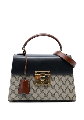 Gucci Pre-Owned 2016-2025 Small GG Supreme Padlock satchel - Brown