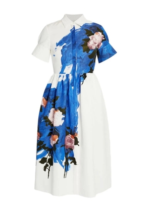 ERDEM floral-print shirtdress - White