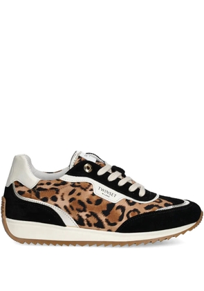 TWINSET leopard-print sneakers - Brown