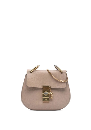 Chloé Pre-Owned 2015 Mini Grained Lambskin Drew crossbody bag - Brown