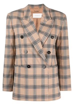 ZIMMERMANN Luminosity checked double-breasted blazer - Neutrals