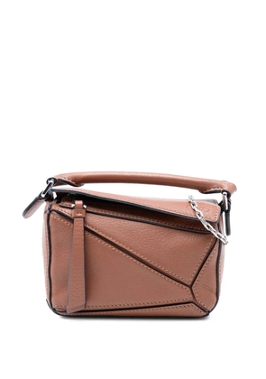 Loewe Pre-Owned 2020 Nano Calfskin Puzzle satchel - Brown