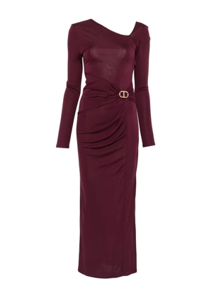 TWINSET draped asymmetric maxi dress - Purple