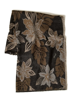 TWINSET floral-print scarf - Black