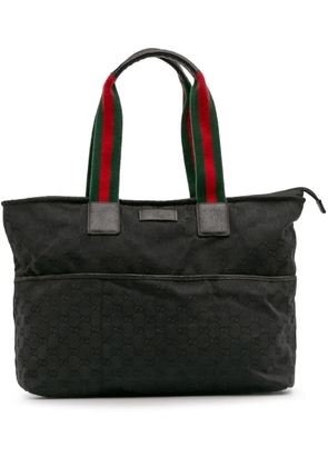 Gucci Pre-Owned 2000-2015 GG Canvas Web tote bag - Black