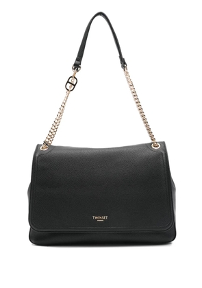 TWINSET chain-strap leather shoulder bag - Black