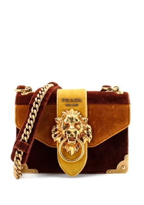 Prada Pre-Owned Animalier Cahier Convertible Velvet Small shoulder bag - Brown